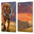 Vincent Hie Felidae Rising Tiger Leather Book Wallet Case Cover For Apple iPad mini 4