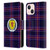 Scotland National Football Team Logo 2 Tartan Leather Book Wallet Case Cover For Apple iPhone 13 Mini