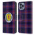 Scotland National Football Team Logo 2 Tartan Leather Book Wallet Case Cover For Apple iPhone 14
