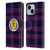 Scotland National Football Team Logo 2 Tartan Leather Book Wallet Case Cover For Apple iPhone 14 Plus
