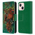 David Lozeau Skeleton Grunge Tiki Towing Leather Book Wallet Case Cover For Apple iPhone 13 Mini