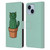Beth Wilson Doodlecats Cactus Leather Book Wallet Case Cover For Apple iPhone 14 Plus