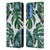 Nature Magick Tropical Palm Leaves On Marble Green Tropics Leather Book Wallet Case Cover For Motorola Edge 20 Pro