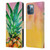 Mai Autumn Paintings Ombre Pineapple Leather Book Wallet Case Cover For Apple iPhone 12 Pro Max