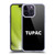 Tupac Shakur Logos Sans Serif Soft Gel Case for Apple iPhone 14 Pro Max