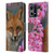 Ash Evans Animals Fox Peonies Leather Book Wallet Case Cover For OPPO Reno8 4G