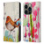 Sylvie Demers Birds 3 Sienna Leather Book Wallet Case Cover For Apple iPhone 14 Pro