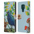 Sylvie Demers Birds 3 Teary Blue Leather Book Wallet Case Cover For Motorola Moto G9 Play