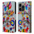 Sylvie Demers Floral Otomi Colors Leather Book Wallet Case Cover For Apple iPhone 14 Pro