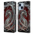 Christos Karapanos Dragons 2 Talisman Silver Leather Book Wallet Case Cover For Apple iPhone 14 Plus