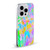 Suzan Lind Marble Abstract Rainbow Soft Gel Case for Apple iPhone 14 Pro