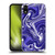 Suzan Lind Marble 2 Dark Violet Soft Gel Case for Apple iPhone XR