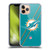 NFL Miami Dolphins Logo Stripes Soft Gel Case for Apple iPhone 11 Pro
