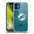 NFL Miami Dolphins Logo Football Soft Gel Case for Apple iPhone 12 Mini