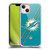 NFL Miami Dolphins Logo Stripes Soft Gel Case for Apple iPhone 13