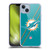 NFL Miami Dolphins Logo Stripes Soft Gel Case for Apple iPhone 14 Plus
