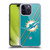 NFL Miami Dolphins Logo Stripes Soft Gel Case for Apple iPhone 14 Pro Max