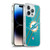 NFL Miami Dolphins Logo Stripes Soft Gel Case for Apple iPhone 14 Pro