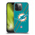NFL Miami Dolphins Logo Stripes Soft Gel Case for Apple iPhone 14 Pro