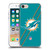 NFL Miami Dolphins Logo Stripes Soft Gel Case for Apple iPhone 7 / 8 / SE 2020 & 2022