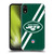 NFL New York Jets Logo Stripes Soft Gel Case for Apple iPhone XR