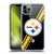 NFL Pittsburgh Steelers Logo Stripes Soft Gel Case for Apple iPhone 11 Pro Max