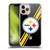 NFL Pittsburgh Steelers Logo Stripes Soft Gel Case for Apple iPhone 11 Pro