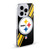 NFL Pittsburgh Steelers Logo Stripes Soft Gel Case for Apple iPhone 13