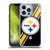 NFL Pittsburgh Steelers Logo Stripes Soft Gel Case for Apple iPhone 13 Pro