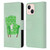 Planet Cat Arm Chair Spring Green Chair Cat Leather Book Wallet Case Cover For Apple iPhone 13 Mini