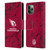 NFL Arizona Cardinals Graphics Coloured Marble Leather Book Wallet Case Cover For Apple iPhone 11 Pro