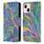 Suzan Lind Colours & Patterns Iridescent Abstract Leather Book Wallet Case Cover For Apple iPhone 13 Mini