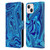 Suzan Lind Marble Blue Leather Book Wallet Case Cover For Apple iPhone 13