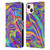 Suzan Lind Marble Illusion Rainbow Leather Book Wallet Case Cover For Apple iPhone 13