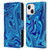 Suzan Lind Marble Blue Leather Book Wallet Case Cover For Apple iPhone 13 Mini