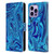 Suzan Lind Marble Blue Leather Book Wallet Case Cover For Apple iPhone 14 Pro Max