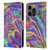 Suzan Lind Marble Illusion Rainbow Leather Book Wallet Case Cover For Apple iPhone 14 Pro