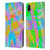 Suzan Lind Marble Abstract Rainbow Leather Book Wallet Case Cover For Apple iPhone XR