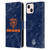 NFL Chicago Bears Graphics Coloured Marble Leather Book Wallet Case Cover For Apple iPhone 13