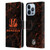 NFL Cincinnati Bengals Graphics Coloured Marble Leather Book Wallet Case Cover For Apple iPhone 13 Pro
