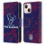NFL Houston Texans Graphics Coloured Marble Leather Book Wallet Case Cover For Apple iPhone 13 Mini