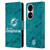 NFL Miami Dolphins Graphics Coloured Marble Leather Book Wallet Case Cover For Huawei P50