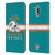 NFL Miami Dolphins Graphics Helmet Typography Leather Book Wallet Case Cover For Motorola Moto G41