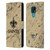 NFL New Orleans Saints Graphics Coloured Marble Leather Book Wallet Case Cover For Motorola Moto E7
