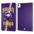 NFL Minnesota Vikings Logo Art Football Stripes Leather Book Wallet Case Cover For Apple iPad Air 11 2020/2022/2024
