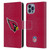 NFL Arizona Cardinals Logo Plain Leather Book Wallet Case Cover For Apple iPhone 14