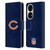 NFL Chicago Bears Logo Plain Leather Book Wallet Case Cover For Huawei P50