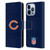 NFL Chicago Bears Logo Plain Leather Book Wallet Case Cover For Apple iPhone 13 Pro