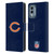 NFL Chicago Bears Logo Plain Leather Book Wallet Case Cover For Nokia X30