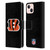 NFL Cincinnati Bengals Logo Plain Leather Book Wallet Case Cover For Apple iPhone 13